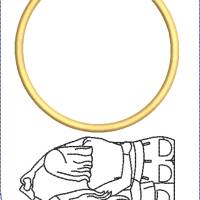 Stickdatei Mug Rug Freundin ITH Tassenteppich Bild 3