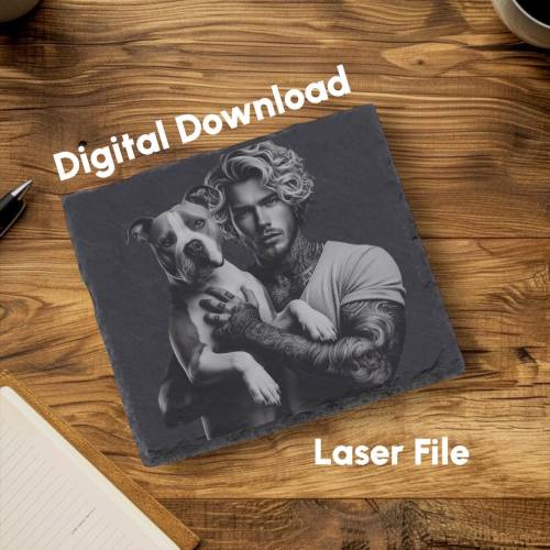 LASERDATEI -  Cool Dog – Freche PNG Datei für Lasergravur | Digitale Vorlage | Kommerzielle Nutzung erlaubt