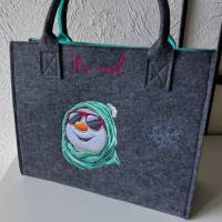 Schneemann Stickdatei cool Color Lichteffekt 10x10cm – Modernes Winter-Stickmuster für schwarze Stoffe Bild 3