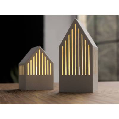 Teelichthäuschen „Winterlicht“ – Bringt Wärme & Gemütlichkeit in dein Zuhause | Handmade PLA Deko Klein (9 x 6 cm)