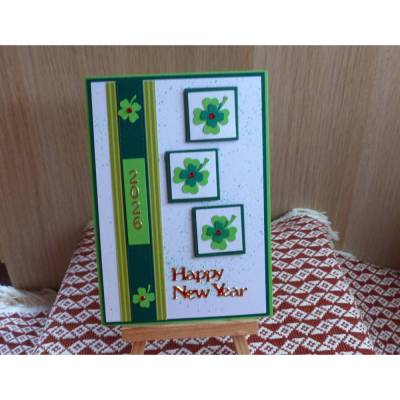 Handgefertigte Grußkarte zum Jahres wechsel