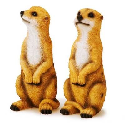 Erdmännchen aus Polyresin 2 fach Dekofigur