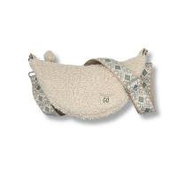 Halbmondtasche aus kuschligen Teddyplüsch – handgemachte Moonbag (€59.90)