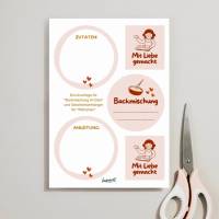 Etikett & Vorlage Zutatenliste und Anleitung für Backmischung im Glas – Kostenloser PDF-Download Bild 2