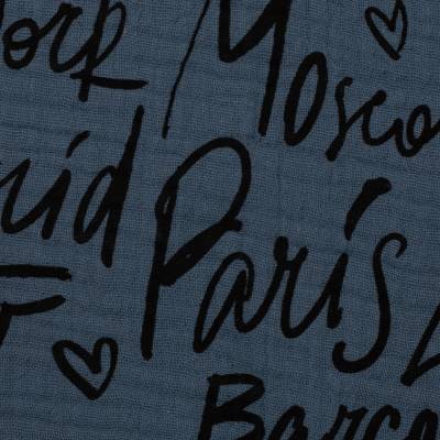 Musselin Double Gauze Jeron Städtenamen Oeko-Tex Standard 100 (1m/12,- €)