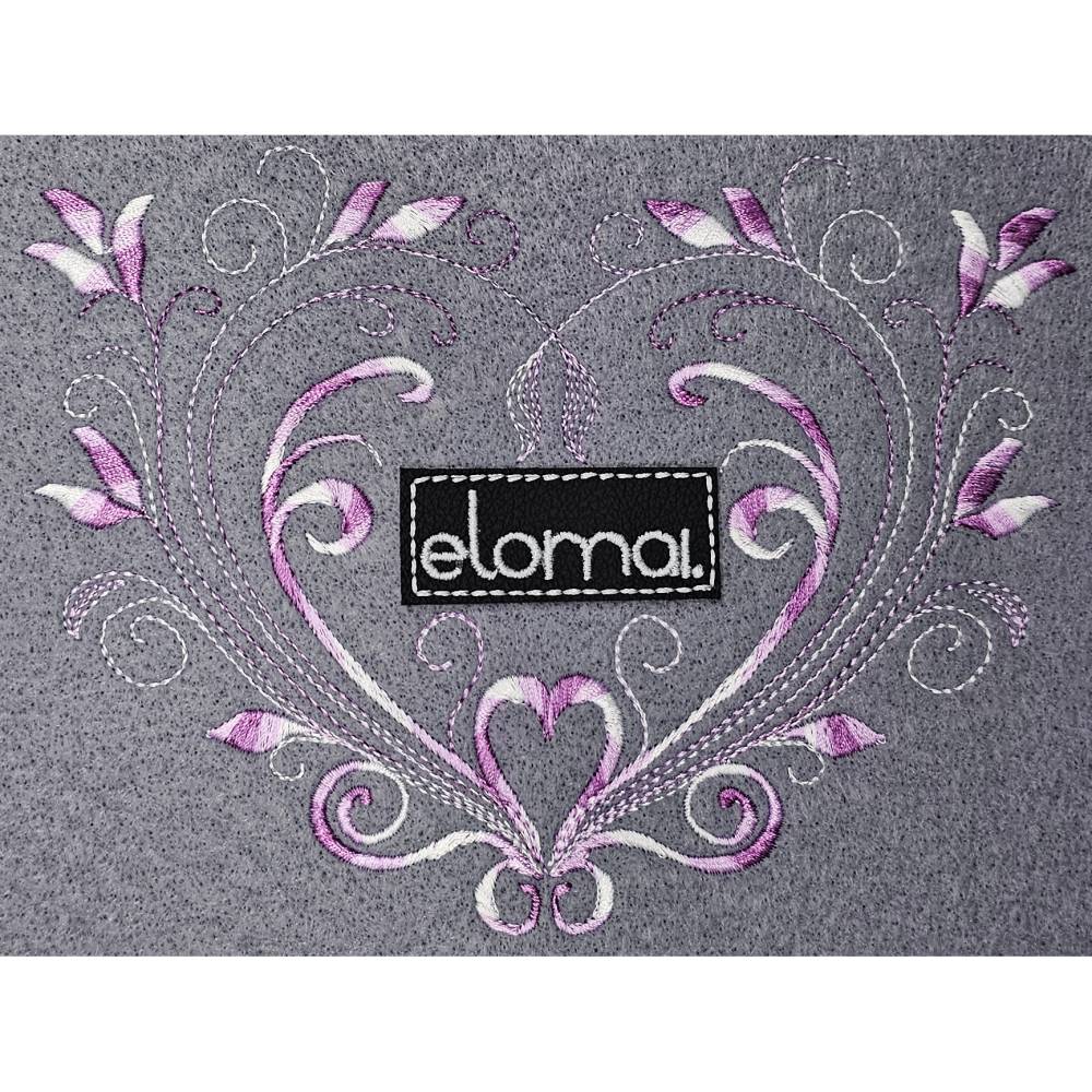 Stickdatei Swirl Heart 2 Varianten, 2 Größen (10x10. 13x18) Redwork Schnörkel Herz Bild 1