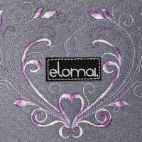 Stickdatei Swirl Heart 2 Varianten, 2 Größen (10x10. 13x18) Redwork Schnörkel Herz Bild 1