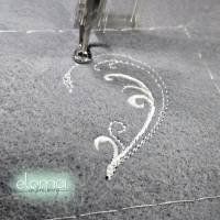 Stickdatei Swirl Heart 2 Varianten, 2 Größen (10x10. 13x18) Redwork Schnörkel Herz Bild 4