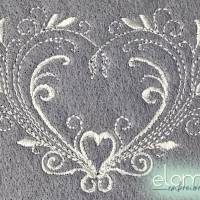 Stickdatei Swirl Heart 2 Varianten, 2 Größen (10x10. 13x18) Redwork Schnörkel Herz Bild 5