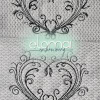 Stickdatei Swirl Heart 2 Varianten, 2 Größen (10x10. 13x18) Redwork Schnörkel Herz Bild 6