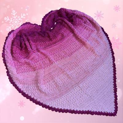 Häkelanleitung Dreieckstuch Samusa – Flaches Tuch mit Reliefmuster häkeln