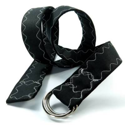 Gürtel nach Maß aus Stoff verstärkt Maßanfertigung schwarz