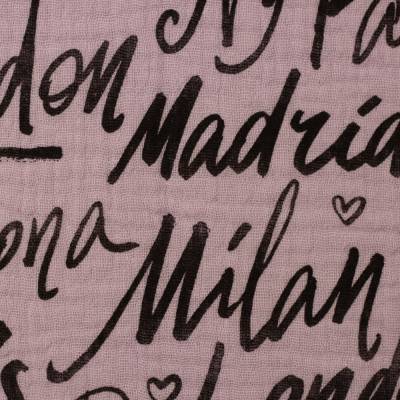 Musselin Double Gauze Jeron Städtenamen Oeko-Tex Standard 100 (1m/12,- €)