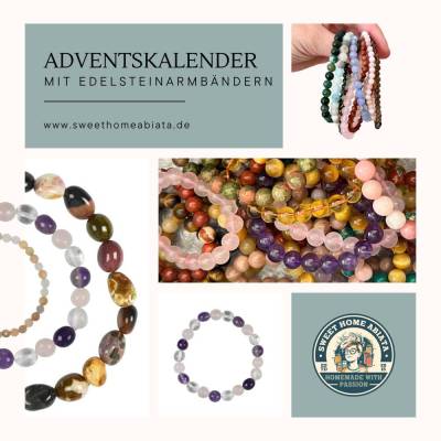 Adventskalender mit 24 Armbändern – Edelsteinzauber für jeden Tag
