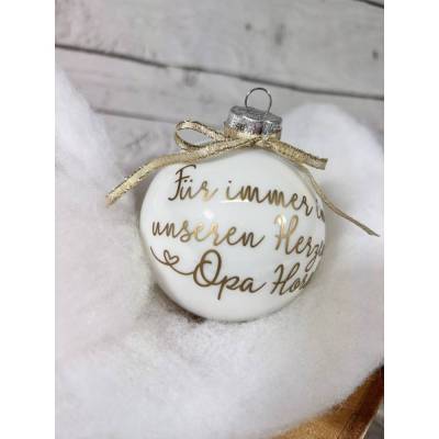 Christbaumkugel | Mama Papa Oma Opa | für immer in unseren Herzen | Andenken Erinnerung Verstorbene | Weihnachtskugel 8