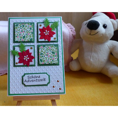 handgefertigte Grußkarte zum Advent