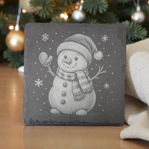 LASERDATEI Schneemann| Winter Chalk Art Motiv fuer Laser | Schiefer PNG Weihnachten | Winter | Lasergravur