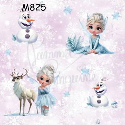 M825 PummelPinguine Exclusive „Kinderstoff Winter Fee mit Reh & Schneemann