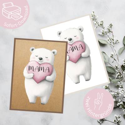 Eine Karte, die Liebe sichtbar macht - Mamabär
