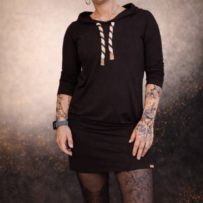 Schnittmuster Oversized Kleid – Groessen 32 bis 46 – Hoodie Kleid oder Rundhals oder One Shoulder