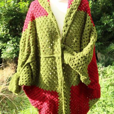 Strickjacke Cardigan gehäkelt Oberteil Große Größe 6 XL Jacke