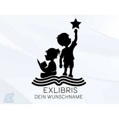 Exlibris Stempel mit Buchmotiv Exlibris Stempel Buch Nr. exl-10416