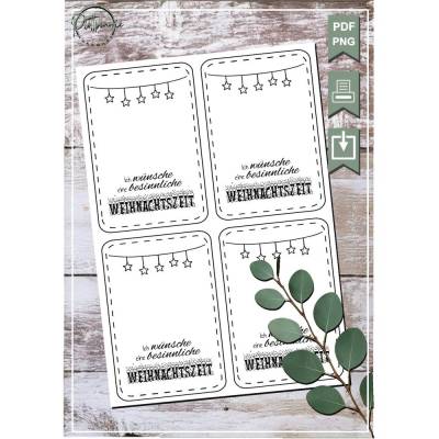 Besinnliche Weihnachtszeit – Stilvolle Hintergrundkarte im PDF/PNG-Dateiformat für kreative DIY-Projekte