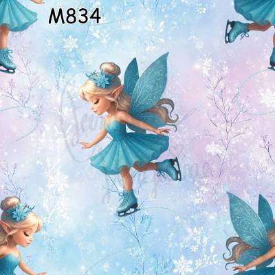 M834 PummelPinguine Exclusive „Eisfee auf Schlittschuhen mit Schneeflocken & Glitzeroptik