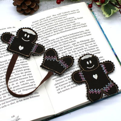 Stickdatei ITH Lesezeichen Lebkuchenmännchen