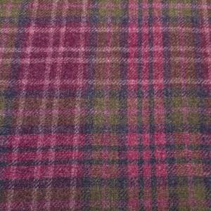 Shetland Tweed kariert Weinrot Lila Grün