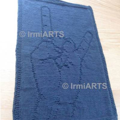 DIY Strickanleitung Gästehandtuch „Heavy Metal“