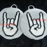 DIY Häkelanleitung Doubleface-Topflappen für Metal Fans Bild 2