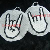 DIY Häkelanleitung Doubleface-Topflappen für Metal Fans Bild 4