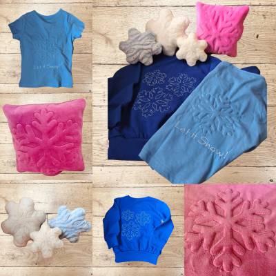 Stickdatei Schneeflocke XXL Set – 3D Trapunto, Outline & In the Hoop | Design-by-Jasmina