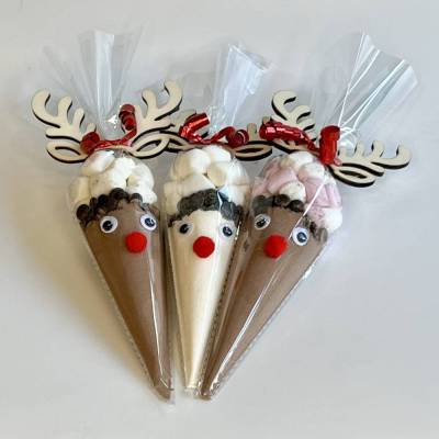 Trinkschokolade-Mischung mit Marshmallows – Geschenkidee für kalte Tage, Rentierkakao, Rentiersuppe