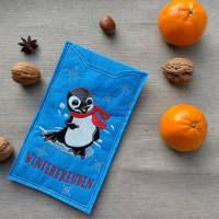 Pinguin winterlich Stickdatei 12-14x18cm – Winterliches Stickmuster für Stickmaschinen Bild 10