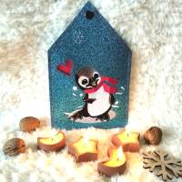 Pinguin winterlich Stickdatei 12-14x18cm – Winterliches Stickmuster für Stickmaschinen Bild 4