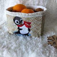 Pinguin winterlich Stickdatei 12-14x18cm – Winterliches Stickmuster für Stickmaschinen Bild 8