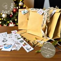 PDF-Adventskalender-Zahlen im Boho-Stil – 1 bis 24 zum Ausdrucken Bild 3