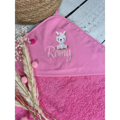 Kapuzenbadetuch XXL personalisiert 100 x 100 cm Lama Handtuch Geschenk zur Geburt Taufe Geburtstag Badetuch 