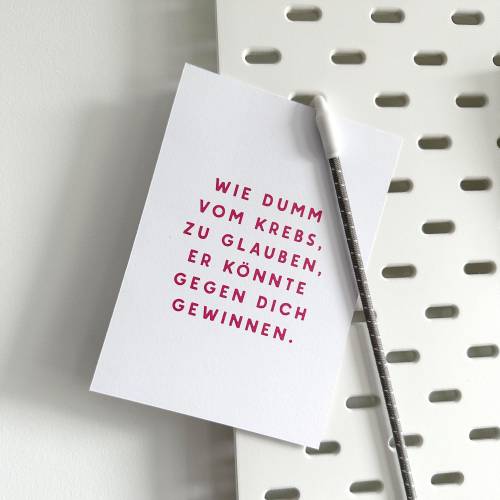 Mutmacher Postkarte Brustkrebs – Geschenk für Krebskämpferinnen, Fuck Cancer Karte, Pink Awareness, Aufmunterung bei Krebs