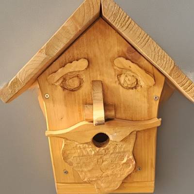 Vogelhaus Nistkasten Gesicht Holz Unikat – Handgefertigt für Garten & Balkon