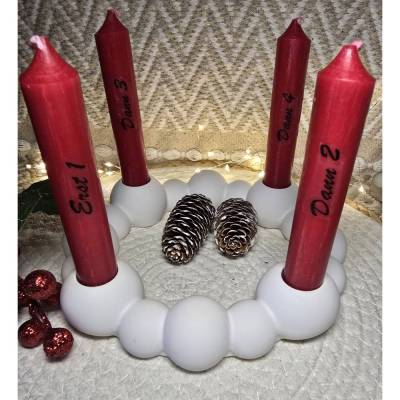 Bubble Adventskranz Kerzenhalter aus Raysin – Stilvoller Adventsschmuck