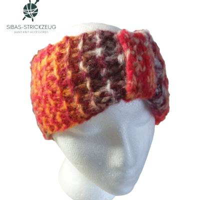 Strickanleitung Stirnband „ColorFlow“ – Twist/Knoten vorne – einfaches Muster, anfängerfreundlich