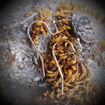 0hrhaken 14 Karat Gold 12 x 22 mm Fischhaken Ohrhänger Klapp brisur Creolen