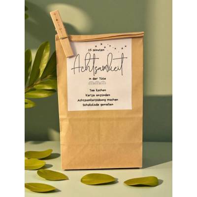 15 Minuten Achtsamkeit in der Tüte – Selfcare Geschenkset für mehr Ruhe & Entspannung