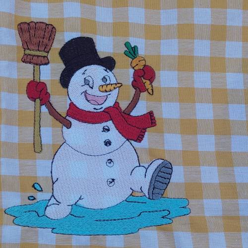 Stickdatei Schneemann Fridolin 10x10
