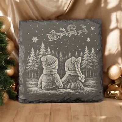 LASERDATEI | Winter Chalk Art Motiv fuer Laser | Schiefer PNG Weihnachten | Winter | Lasergravur