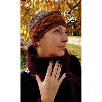 Anleitung: Naila Stirnband stricken. Schönes Zopfmuster mit Videotutorials