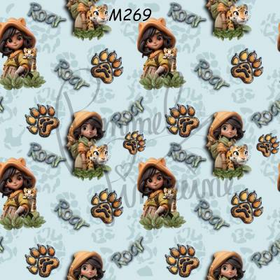 M269 PummelPinguine Exclusive Stoffe „Kinderstoff Jaguar-Mädchen